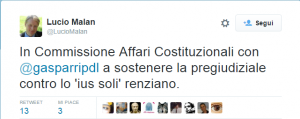 Tweet_Discussione commissione Senato