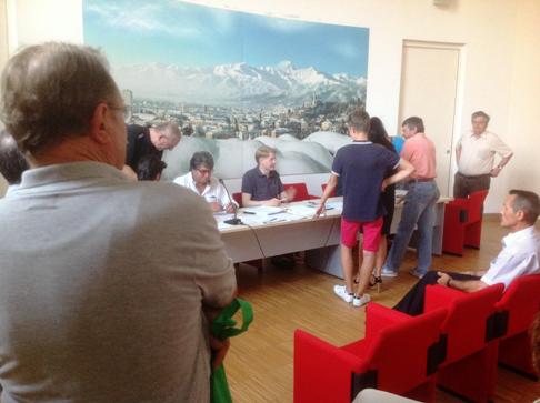 Pinerolo, 2013. Raccolta firme referendum Giustizia
