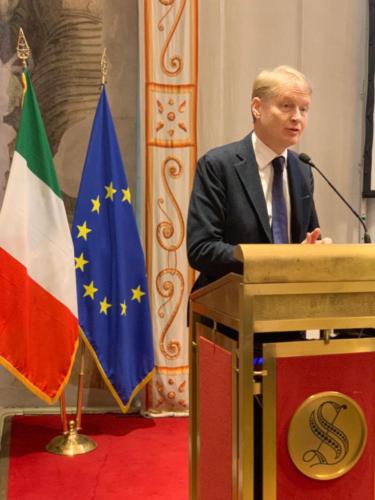 Sala Zuccari, Palazzo Giustiniani, febbraio 2020. Incontro "Libera scuola in libero Stato"