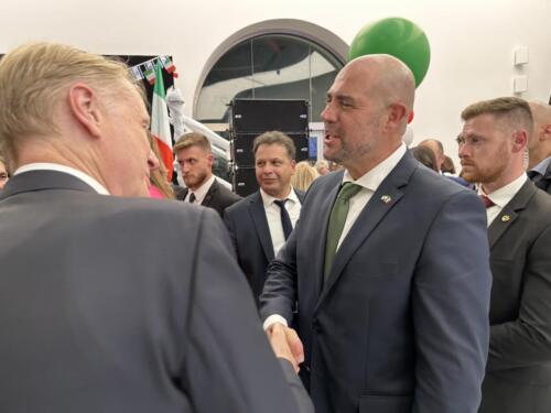 Con il Presidente della Knesset Amir Ohana, in occasione del 75esimo anniversario dell'indipendenza dello Stato di Israele 