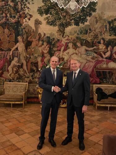 Con l'Ambasciatore di Francia in Italia Christian Masset