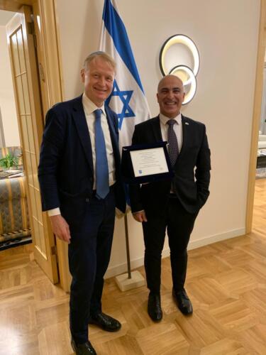 Con S.E. Dror Eydar, già ambasciatore d'Israele in Italia
